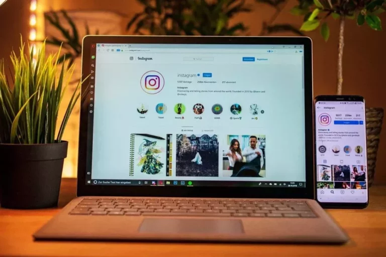 laptop, mobile phone, instagram
