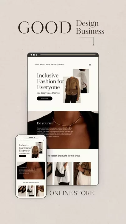 Modern Neutral Mockup Website Design Services Promotion Instagram Story